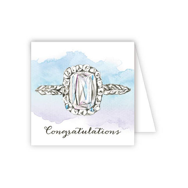 Congratulations diamond ring enclosure card — engagement and wedding gift enclosure
