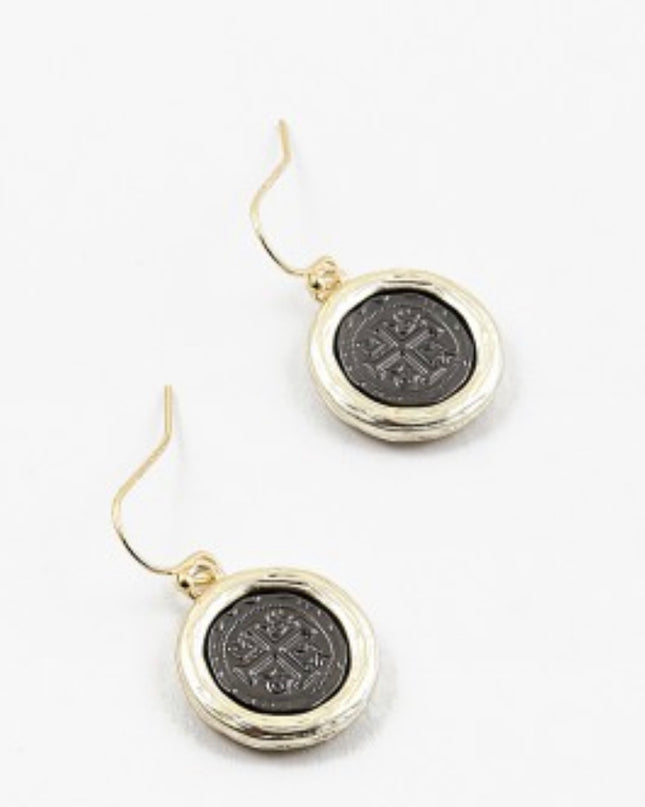 Coin earring — classic gold coin jewelry, gift for her