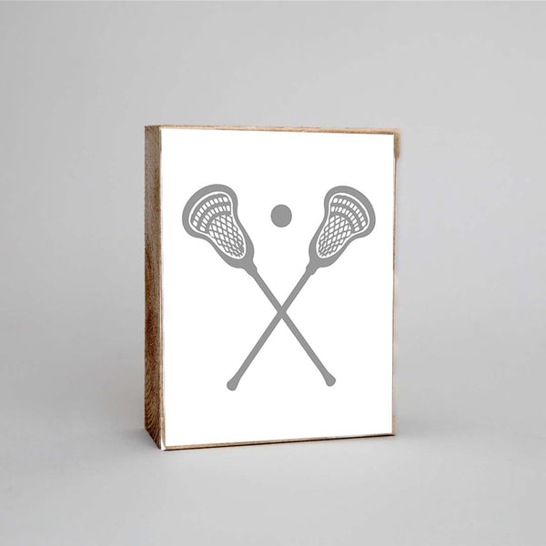 Lacrosse Decorative Wooden Block