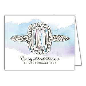 Congratulations on Your Engagement small folded greeting card — engagement congratulations card