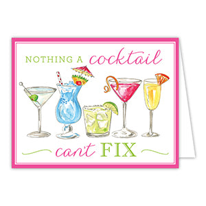 Cocktails Nothing A Cocktail Can't Fix greeting card — funny friendship and birthday card