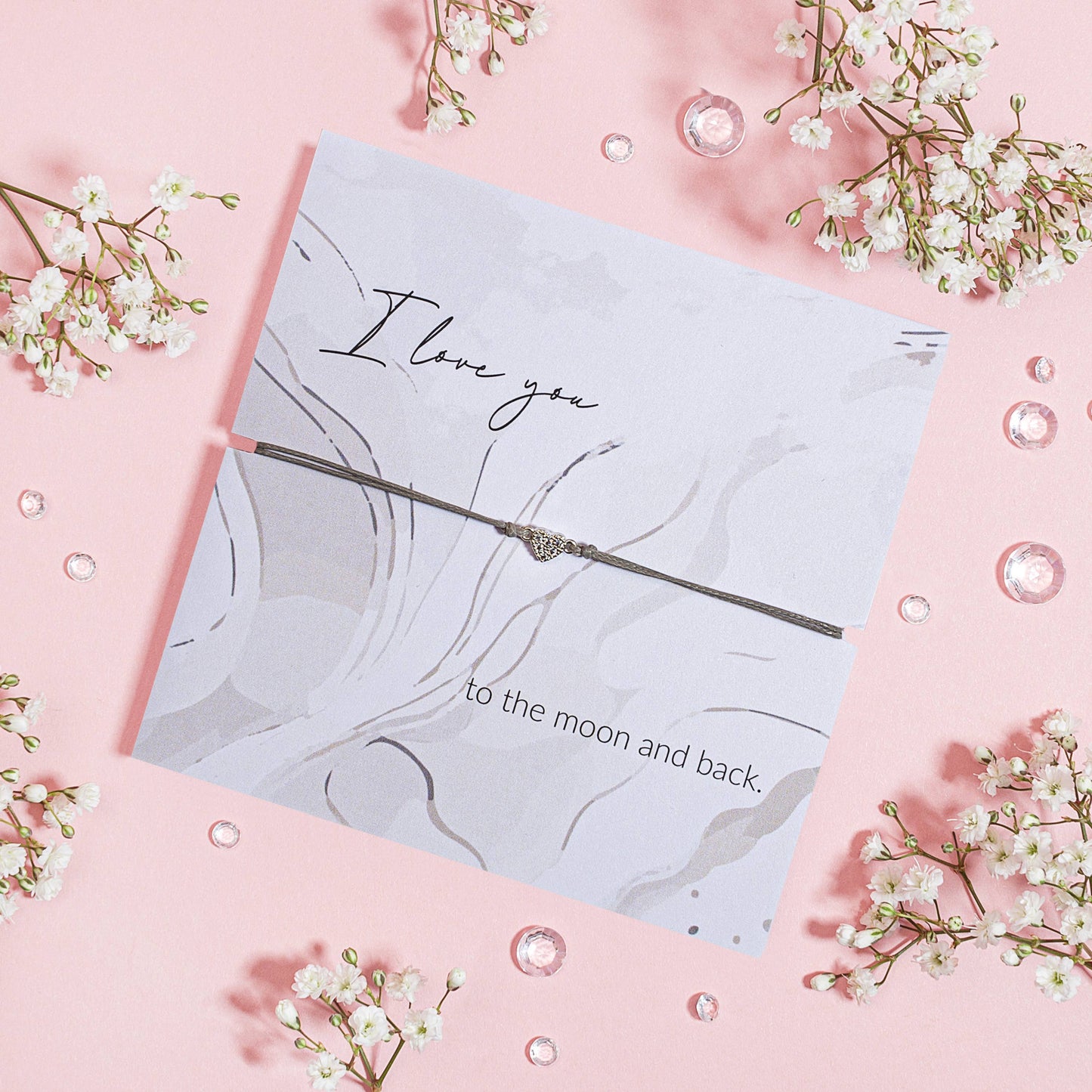 I love you to the moon and back bracelet