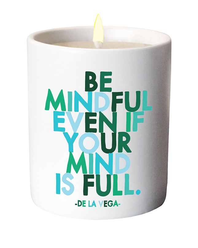 Be Mindful De La Vega candle — inspirational scented candle gift