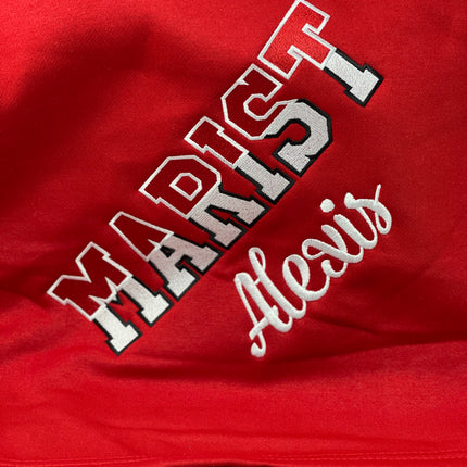 Personalized college sweatshirt blanket — alternate color option