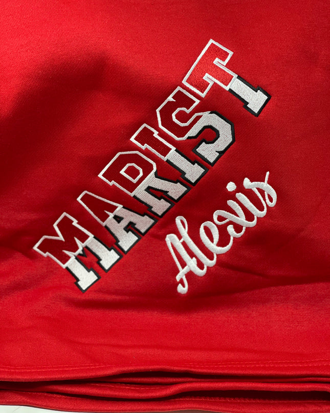 Personalized college sweatshirt blanket — alternate color option
