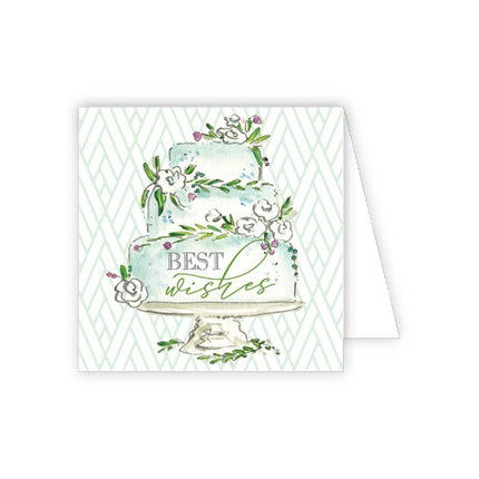 Best Wishes wedding cake enclosure card — wedding and anniversary gift enclosure