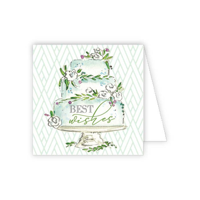 Best Wishes wedding cake enclosure card — wedding and anniversary gift enclosure