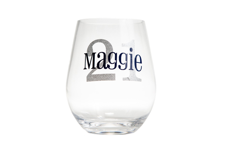 Personalized Acrylic Stemless Wine Glass