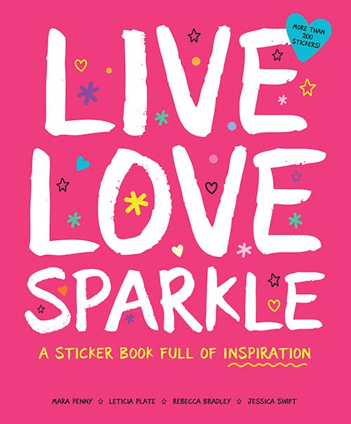 Live Love Sparkle sticker book full of inspiration — fun creative gift for girls
