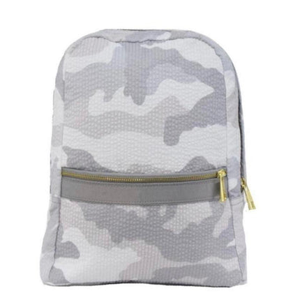 Medium personalized backpack — shown open with compartments