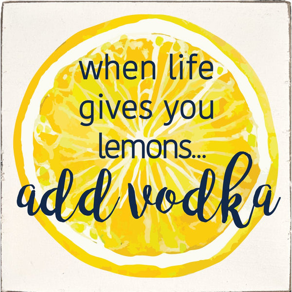 Rustic Square Block- Add Vodka