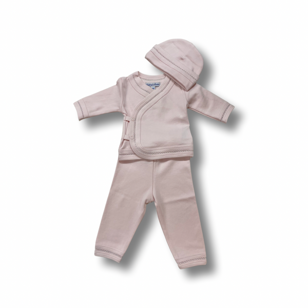 Three Piece Set, with White Lace Inset