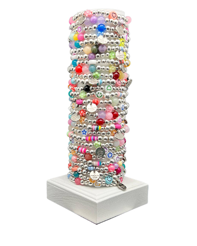 Mix Media Kids Bracelet-Silver
