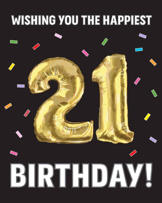21ST BIRTHDAY BALLOON GREETING CARDS