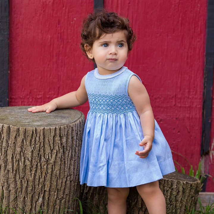 Polka Dots Dress - Blue