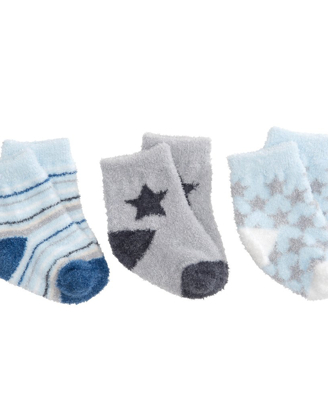 Boys fuzzy socks 3 pack boxed — baby and toddler gift set, Jeannine's Gifts RVC