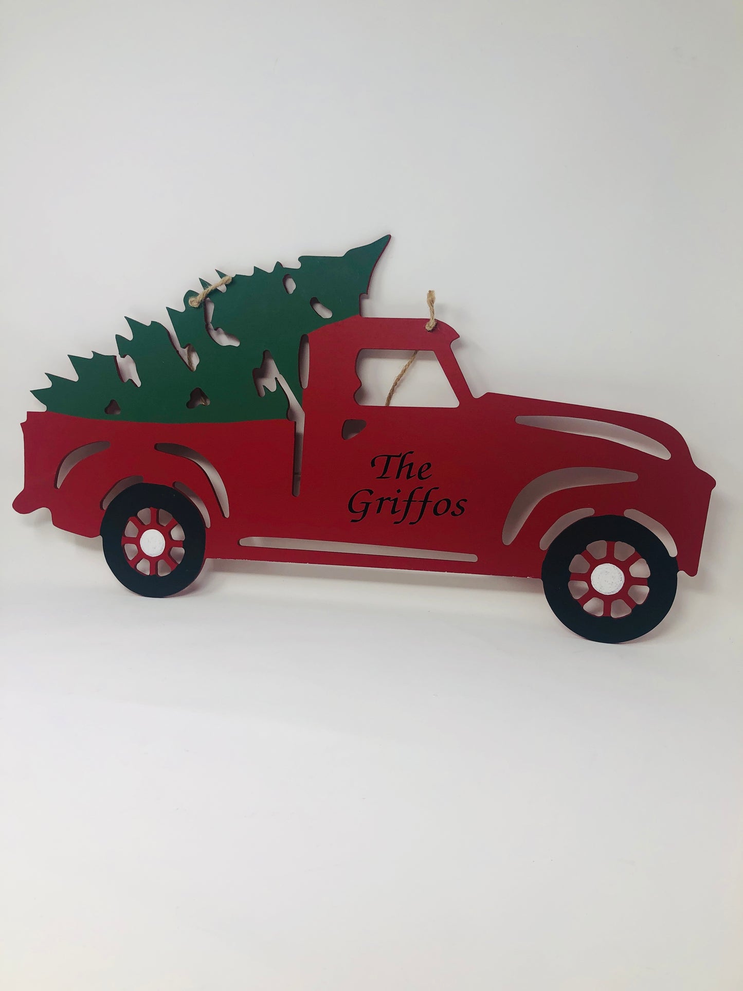Solid Vintage Truck Door Hanger-Personalized