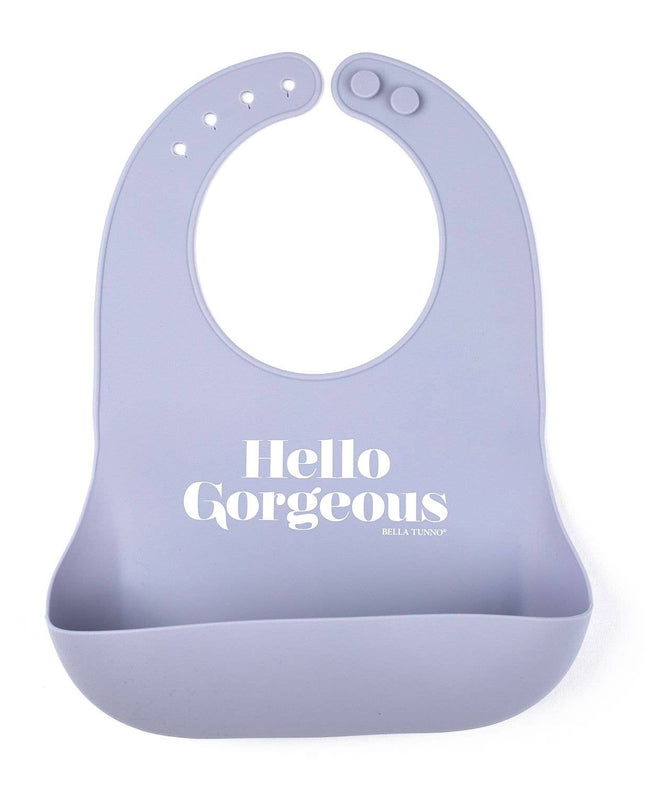 Hello Gorgeous Wonder Bib — fun baby bib, baby shower gift for girls