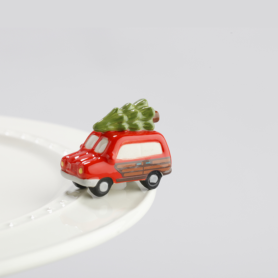 Nora Fleming Minis - Christmas Tree Car