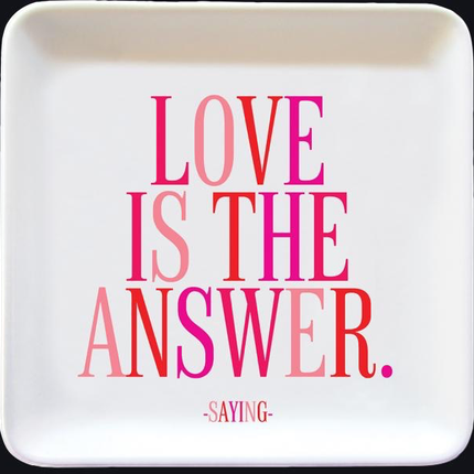 Love Is The Answer trinket tray — decorative home accessory, Jeannine's Gifts RVC