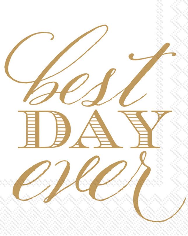 Rosanne Beck Best Day Ever paper cocktail napkins — celebration and party hostess gift