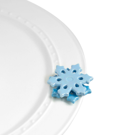 Nora Fleming Snowflake Mini — winter holiday decorative attachment for Nora Fleming serveware