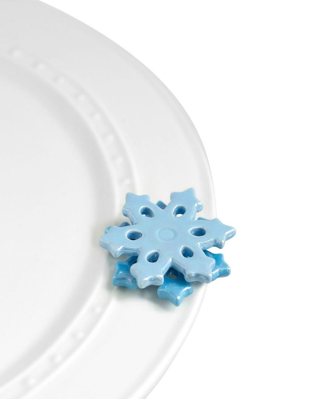 Nora Fleming Snowflake Mini — winter holiday decorative attachment for Nora Fleming serveware