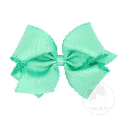 King Grosgrain Bow With Matching Moonstitch Edge