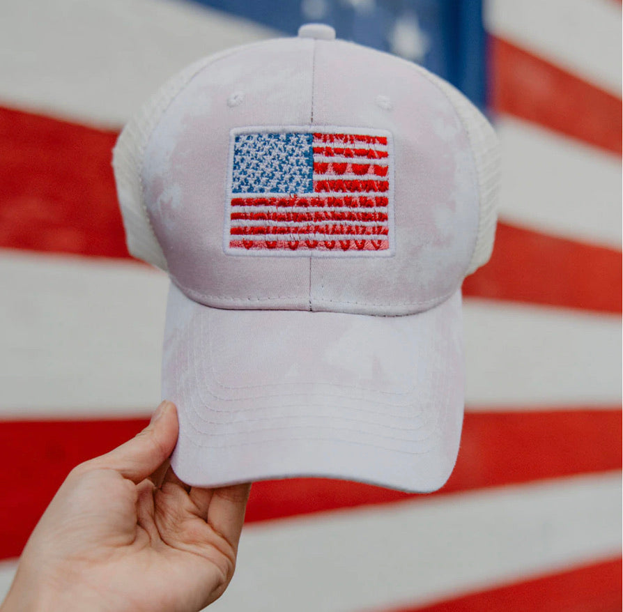 American Flag Trucker Hat