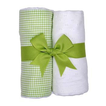White lamb set of two burp cloths — soft baby shower gift, Jeannine's Gifts RVC