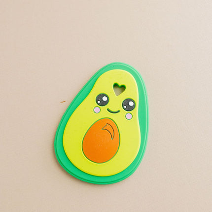 Avocado silicone teether BPA free — fun baby toy, baby shower gift