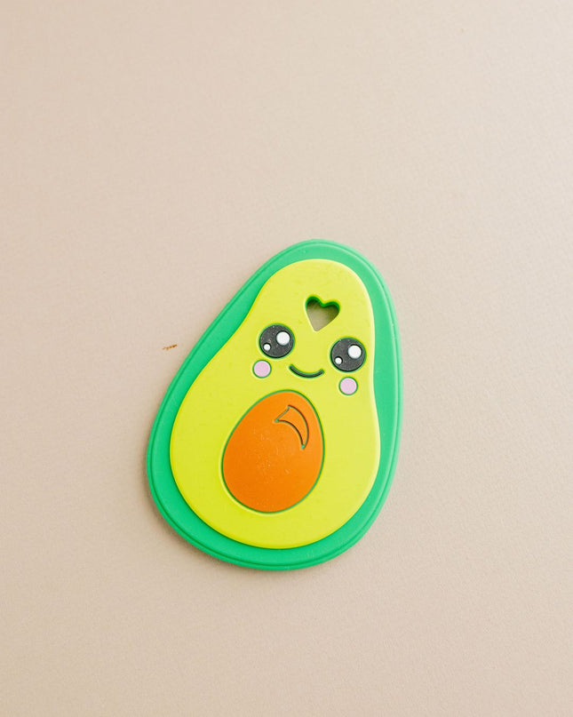 Avocado silicone teether BPA free — fun baby toy, baby shower gift
