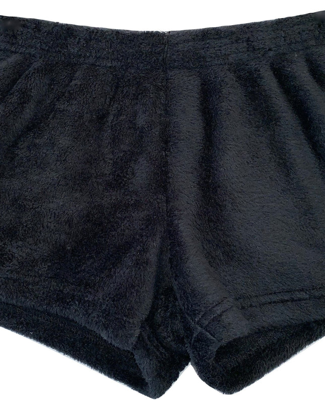 Personalized college fuzzy pajama shorts — alternate color with school logo