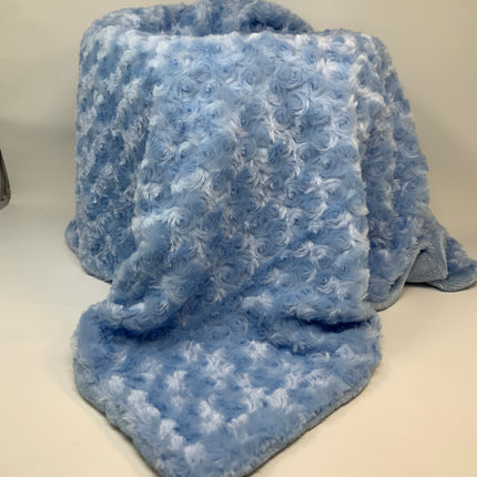 Personalized rabbit fleece blanket — embroidered name included, soft baby shower gift