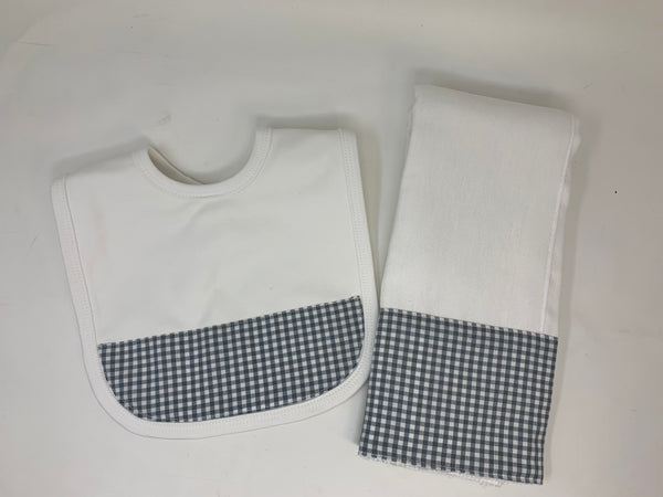 Personalized  Bib and Burp Cloth Set