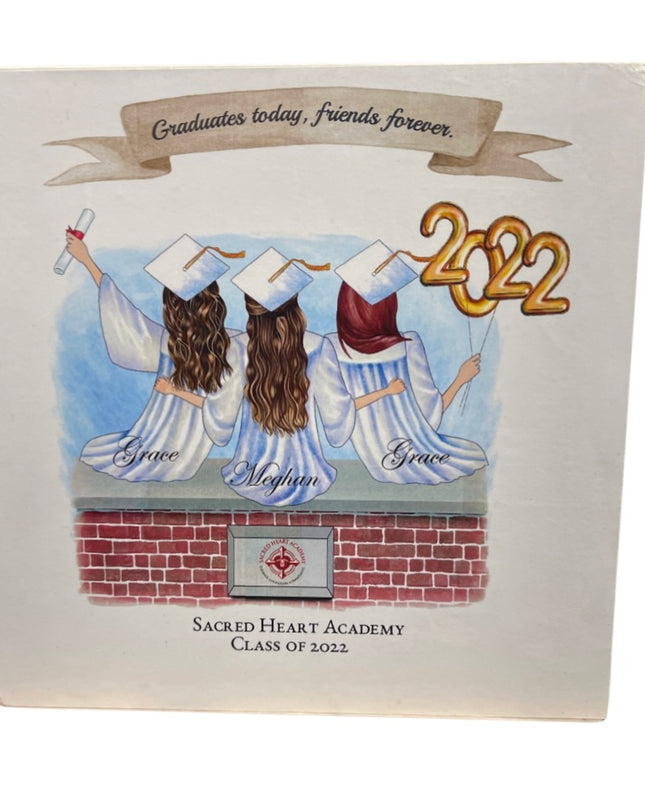 Graduation Block decorative wooden block — personalized graduation gift