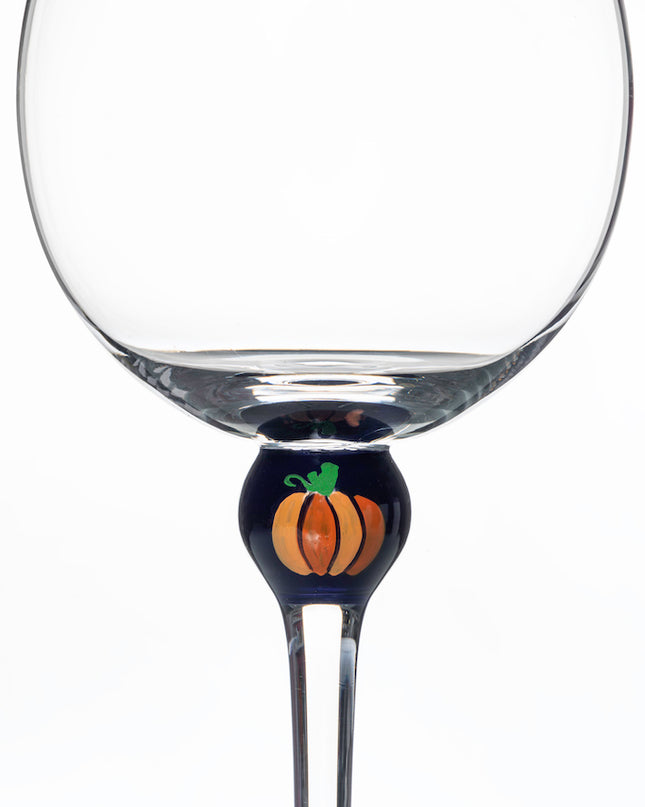 The Giving Glass Pumpkin — lifestyle shot on table