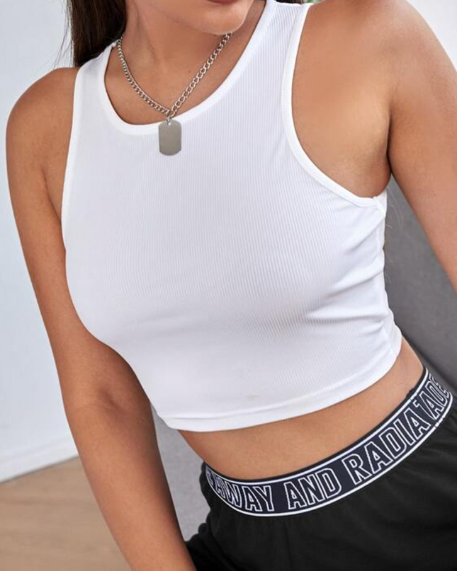Personalized college tank top — alternate school color option