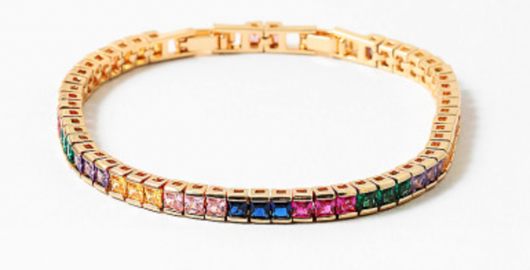 Rainbow Tennis Bracelet