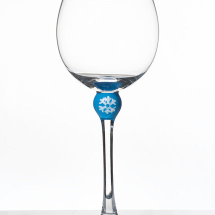 The Giving Glass Snowflake wine glass — winter holiday gift, portion donated to charity
