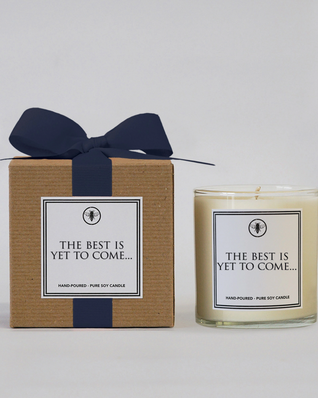 The Best Is Yet To Come cashmere and sandalwood scented candle — inspirational luxury gift