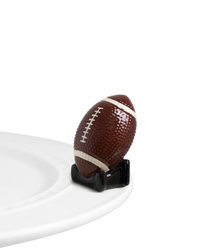 Nora Fleming Football Mini — sports decorative attachment for Nora Fleming serveware, football gift