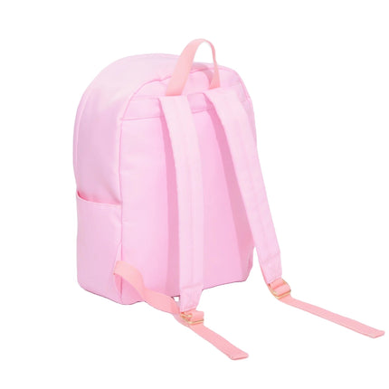 The Jules nylon backpack — shown open with compartments