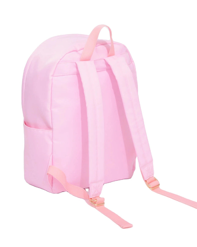 The Jules nylon backpack — shown open with compartments