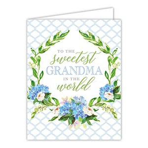 To the Sweetest Grandma greeting card — heartfelt grandmother gift card