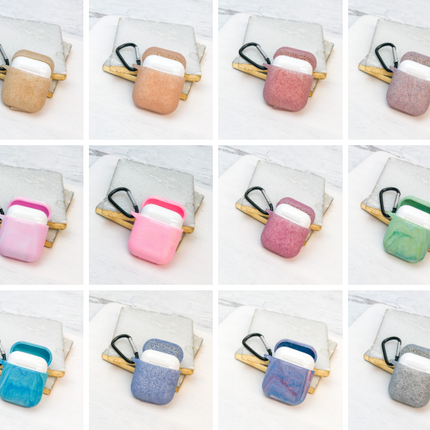 Silicone AirPod case with clip — fun protective case, gift for her