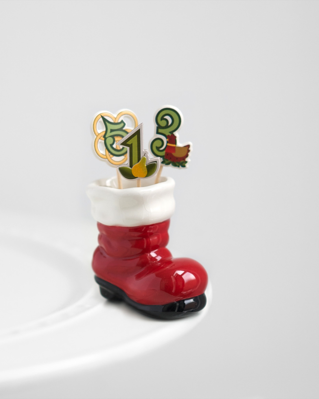 Nora Fleming Santa's Boot Mini — alternate view, Christmas gift