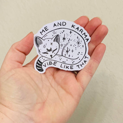 Me and Karma- Taylor Swift Lyrics Stickers/Magnet: Matte Vinyl