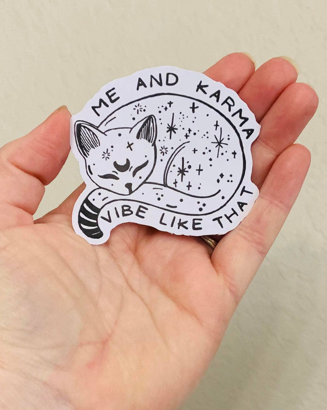 Me and Karma- Taylor Swift Lyrics Stickers/Magnet: Matte Vinyl