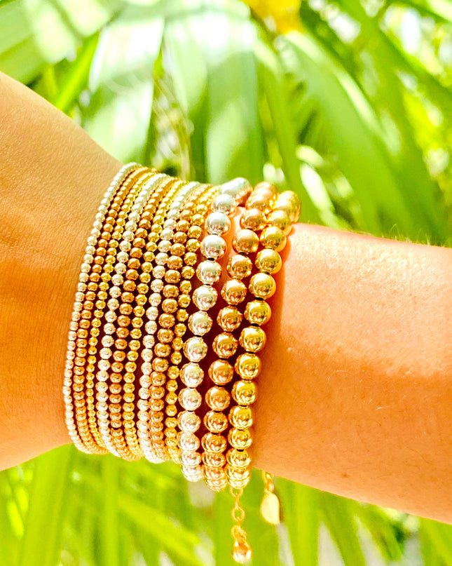Classic 6mm Ball Bead BRACELETS - STRETCH